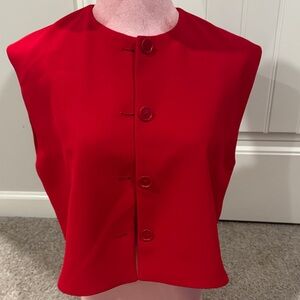 Zara Vibrant Red Button Down Shirt